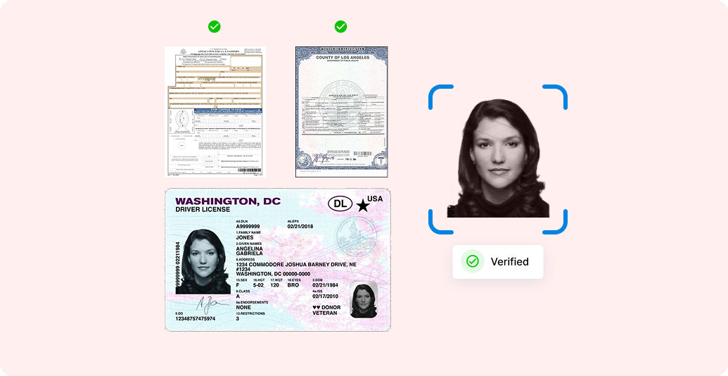 Expert passport document review and identity verification — Step 2