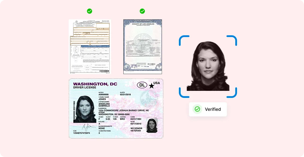 Expert passport document review and identity verification — Step 2