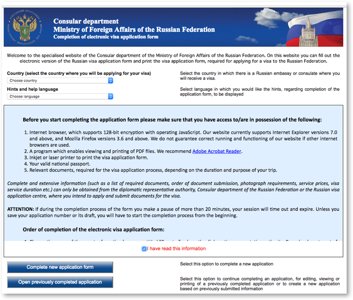 russian travel visa