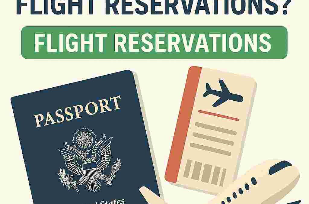 Do You Need a Passport Before Making Flight Reservations?