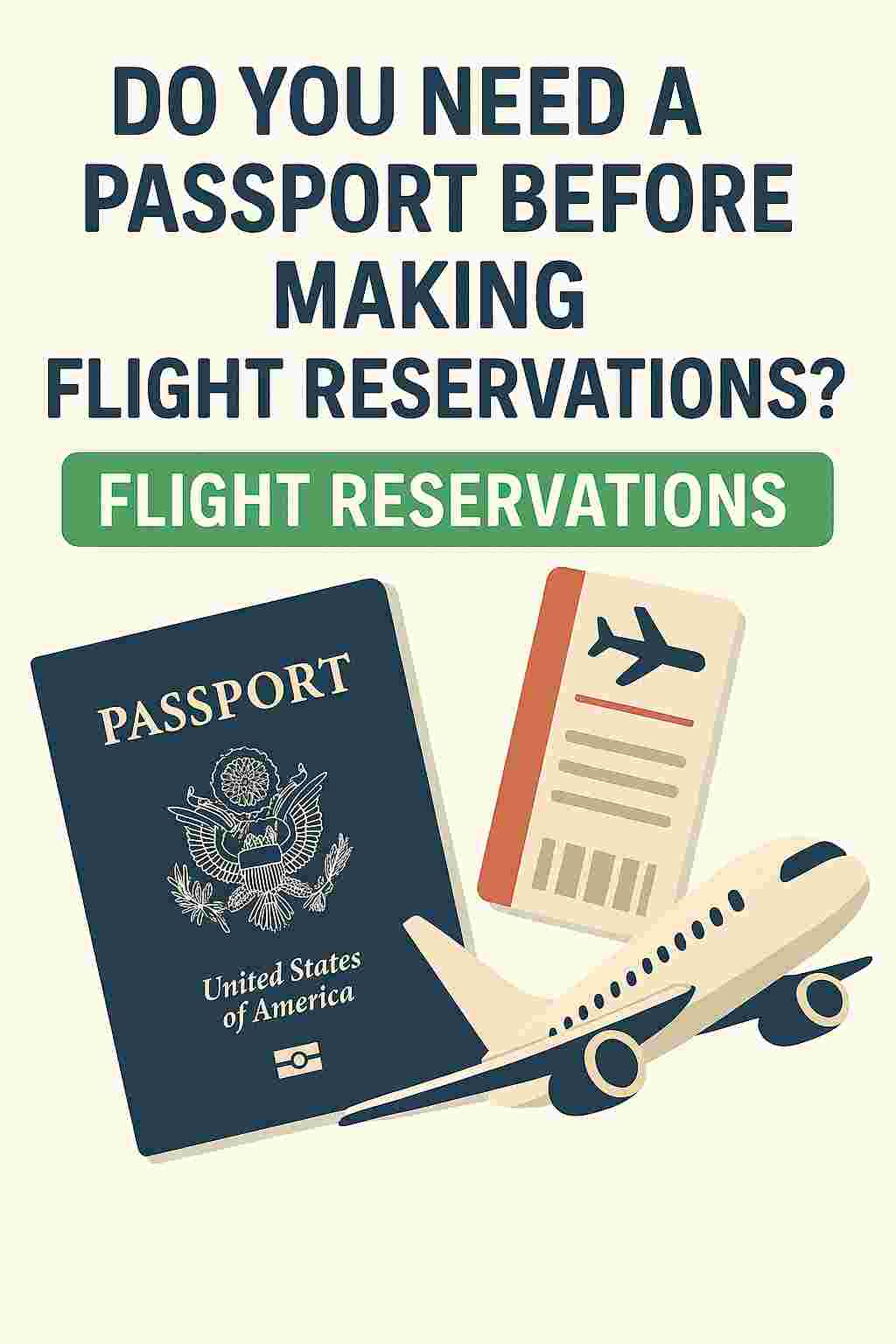 Do You Need a Passport Before Making Flight Reservations?